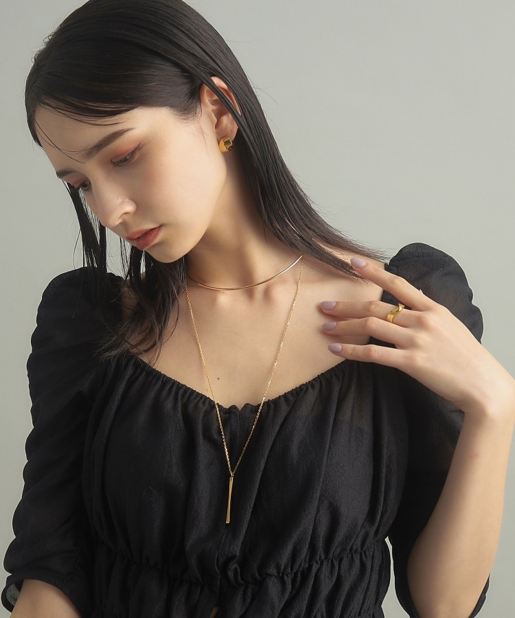 ココシュニック オンキッチュ(COCOSHNIK ONKITSCH)のシルバー ホロウフレキシブルチョーカー GP12