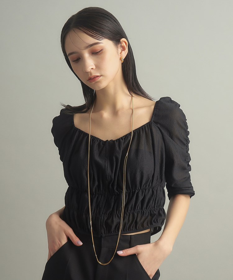 ココシュニック オンキッチュ(COCOSHNIK ONKITSCH)のシルバー ミックスチェーン カーブ・ベネチアンネックレス GP13
