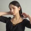 ココシュニック オンキッチュ(COCOSHNIK ONKITSCH)のシルバー ミックスチェーン カーブ・ベネチアンネックレス GP10
