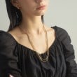 ココシュニック オンキッチュ(COCOSHNIK ONKITSCH)のシルバー ミックスチェーン カーブ・ベネチアンネックレス GP12