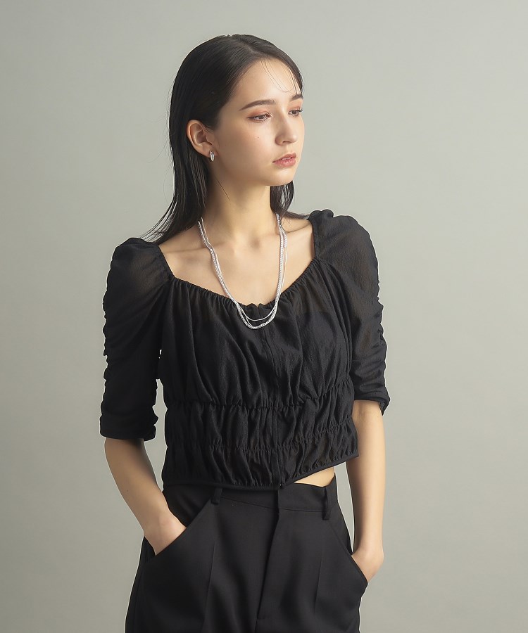 ココシュニック オンキッチュ(COCOSHNIK ONKITSCH)のシルバー ミックスチェーン カーブ・ベネチアンネックレス7