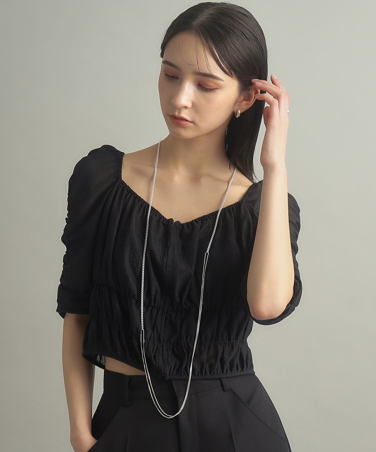 ココシュニック オンキッチュ(COCOSHNIK ONKITSCH)のシルバー ミックスチェーン カーブ・ベネチアンネックレス12