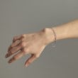 ココシュニック オンキッチュ(COCOSHNIK ONKITSCH)のシルバー デザインチェーン フラットケーブルブレスレット（21cm）7