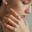 ココシュニック オンキッチュ(COCOSHNIK ONKITSCH)のシルバー ボリュームカーブチェーンモチーフリング8