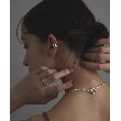 ココシュニック オンキッチュ(COCOSHNIK ONKITSCH)のシルバー ボリュームカーブチェーンモチーフリング5