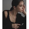 ココシュニック オンキッチュ(COCOSHNIK ONKITSCH)のシルバー ロングカーブチェーンモチーフリング6
