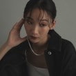 ココシュニック オンキッチュ(COCOSHNIK ONKITSCH)のシルバー カットケーブルチェーン レクタングルマンテルネックレス14