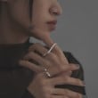 ココシュニック オンキッチュ(COCOSHNIK ONKITSCH)のシルバー【サステナブル】ダブルフィンガースタックリング9