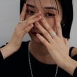 ココシュニック オンキッチュ(COCOSHNIK ONKITSCH)のシルバー ダブルカーブチェーンモチーフリング6