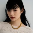 ココシュニック オンキッチュ(COCOSHNIK ONKITSCH)のシルバー カーブチェーンアシンメトリードレープネックレス GP7