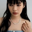 ココシュニック オンキッチュ(COCOSHNIK ONKITSCH)のシルバー カーブチェーンアシンメトリードレープネックレス7