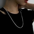 ココシュニック オンキッチュ(COCOSHNIK ONKITSCH)のシルバー デザインチェーン フラットスネークネックレスM（60cm）8