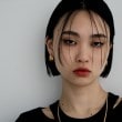 ココシュニック オンキッチュ(COCOSHNIK ONKITSCH)のシルバー フラットオーバルクロスピアス GP7