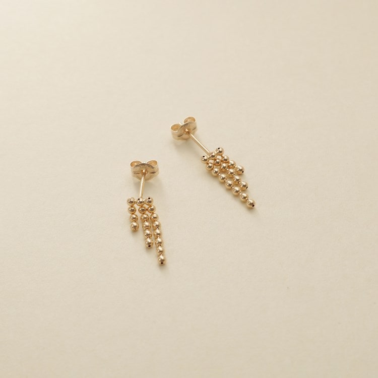 ココシュニック オンキッチュ(COCOSHNIK ONKITSCH)のK10ティアボールチェーンピアス ピアス