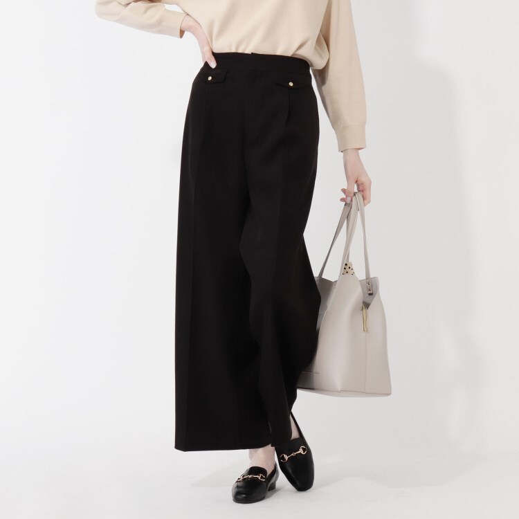 人気急上昇 おうちコーデ S Ll ツイルリラックスワイドパンツ 6 9分丈パンツ Grove グローブ ワールド オンラインストア World Online Store