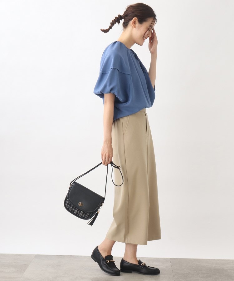 話題の人気 ◇【洗える】定番キレイ見えベーシックワイドパンツ（6～9分丈 スーツ・フォーマル・ドレス