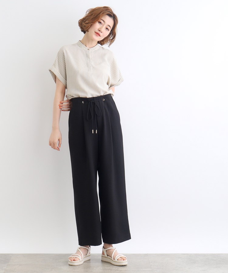 グローブ(grove)の麻調ロープベルトパンツ3