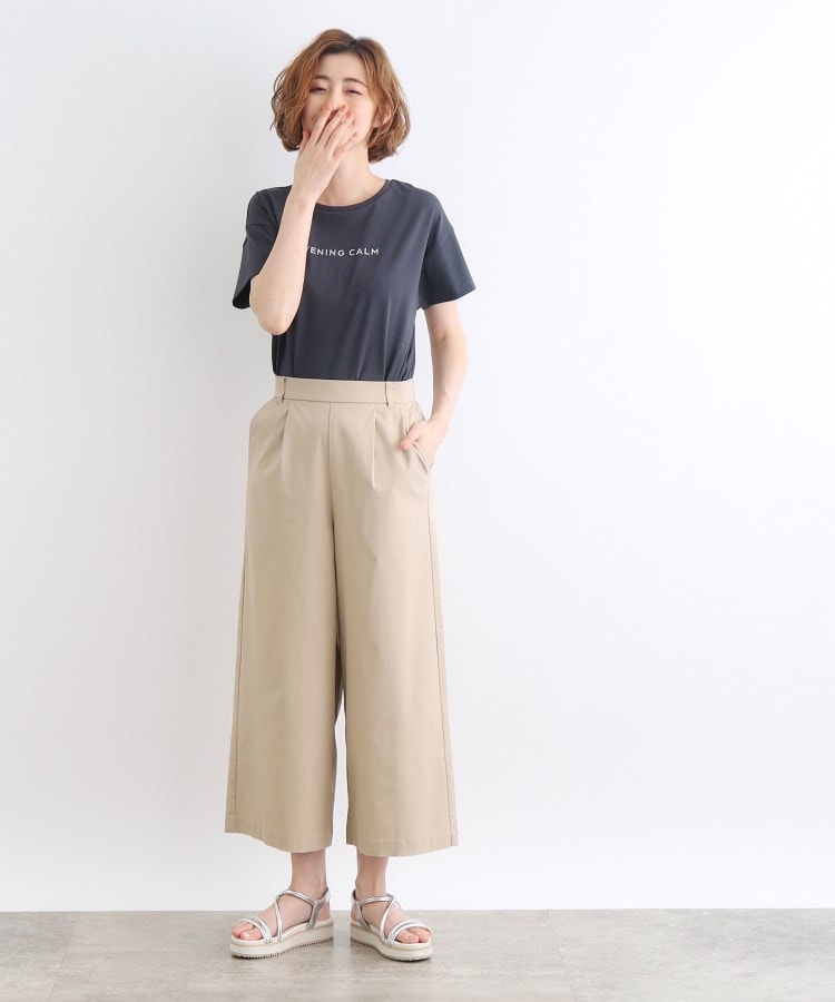 接触冷感・多サイズ>サマーハイパーストレッチクロップドワイド 接触冷感・多サイズ>サマーハイパーストレッチクロップドワイド
