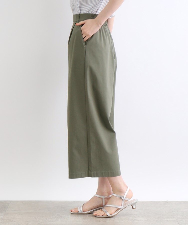 グローブ(grove)の＜接触冷感・多サイズ＞サマーハイパーストレッチクロップドワイドパンツ23