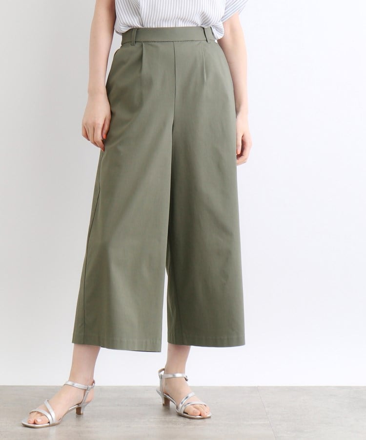 接触冷感・多サイズ>サマーハイパーストレッチクロップドワイド 接触冷感・多サイズ>サマーハイパーストレッチクロップドワイド