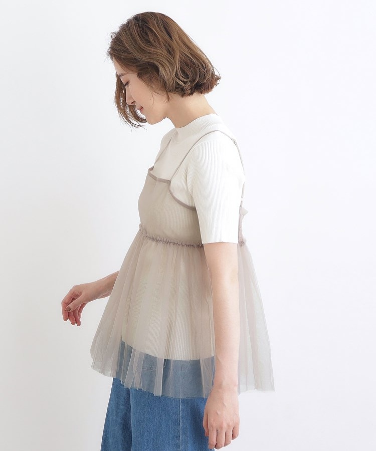 グローブ(grove)のチュールキャミ×リブニットセット23