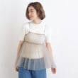 グローブ(grove)のチュールキャミ×リブニットセット グレージュ(050)