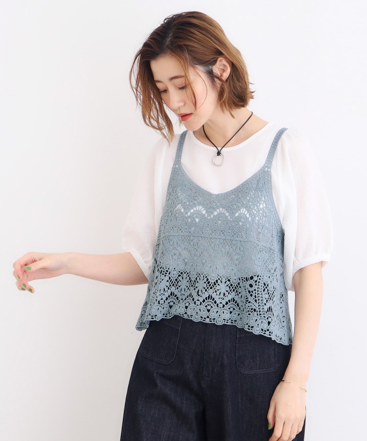 grove｜クロシェ風ビスチェ*ブラウスセット | Rakuten Fashion