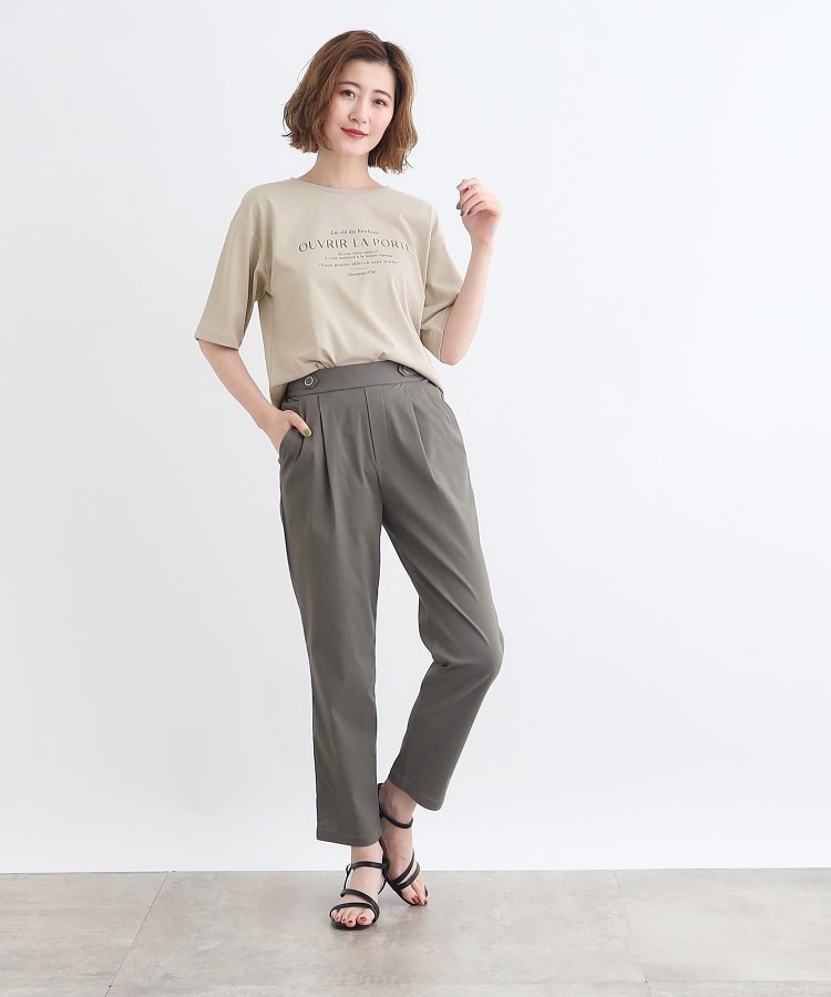 グローブ(grove)の＜接触冷感・UVカット・ご自宅で洗える＞ロゴプリント5分袖Tシャツ7