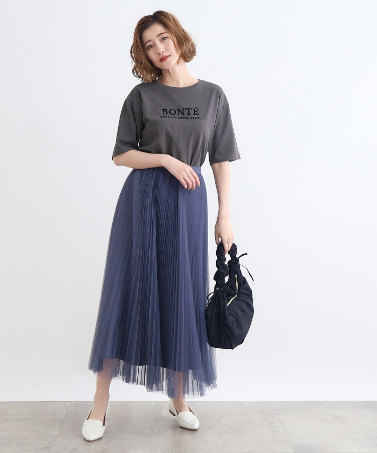 グローブ(grove)の＜接触冷感・UVカット・ご自宅で洗える＞ロゴプリント5分袖Tシャツ15