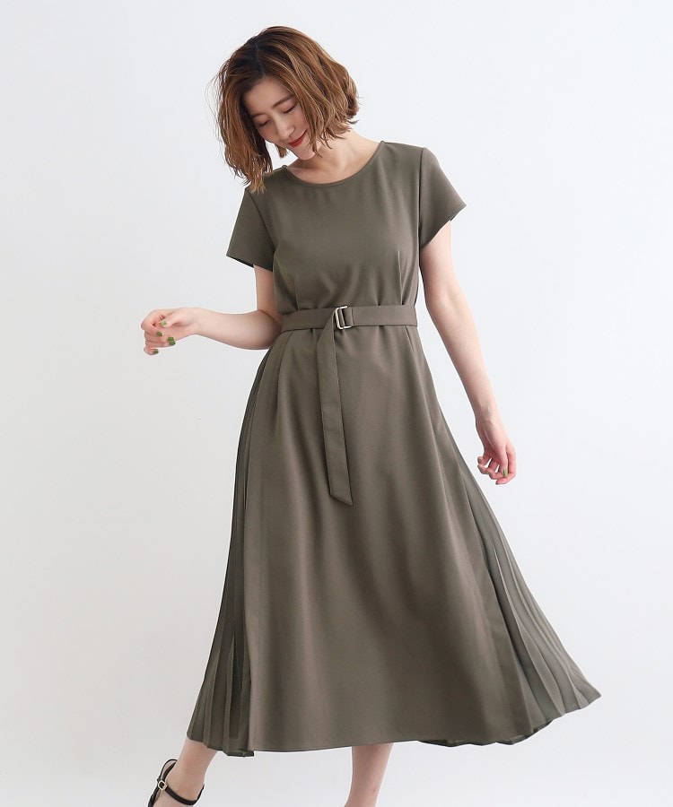 グローブ(grove)のT／Rポンチサイドプリーツワンピース5