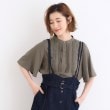 グローブ(grove)のピンタックフレアスリーブ カーキ(027)