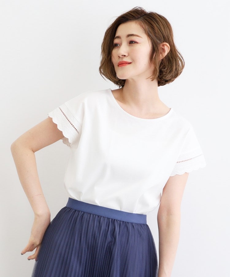 グローブ(grove)の＜接触冷感・UVカット＞袖刺繍フレンチプルオーバー2