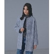 グローブ(grove)のショートシャギーノーカラーコート ブルー(092)