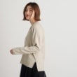 グローブ(grove)の【毛玉軽減／洗える】編地切替Vネックニット10