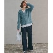 グローブ(grove)の【毛玉軽減／洗える】編地切替Vネックニット21