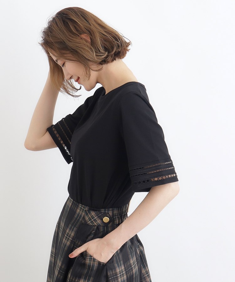 グローブ(grove)の【洗える・接触冷感・UV】袖刺繍デザインTシャツ5