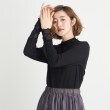 グローブ(grove)のシアー切替ハイネックプルオーバー ブラック(019)