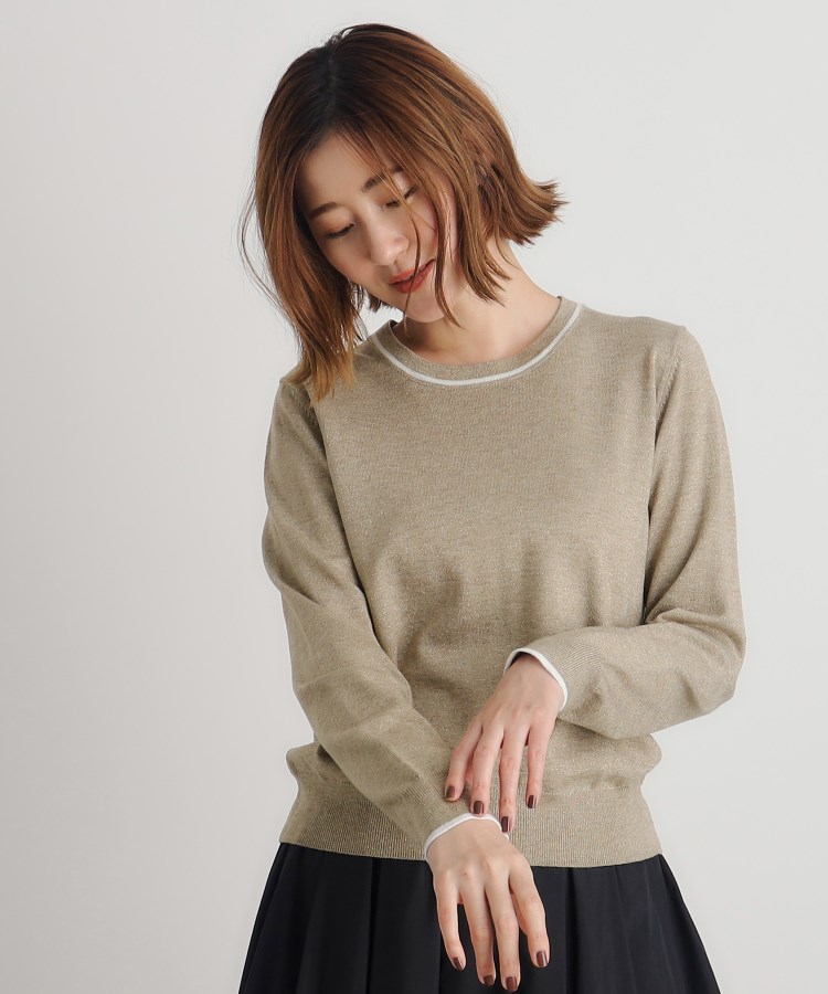 グローブ(grove)のウール混ラメアンサンブル対応プルオーバー7