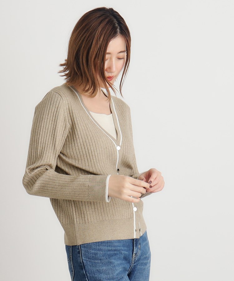 グローブ(grove)のウール混ラメアンサンブル対応カーディガン7