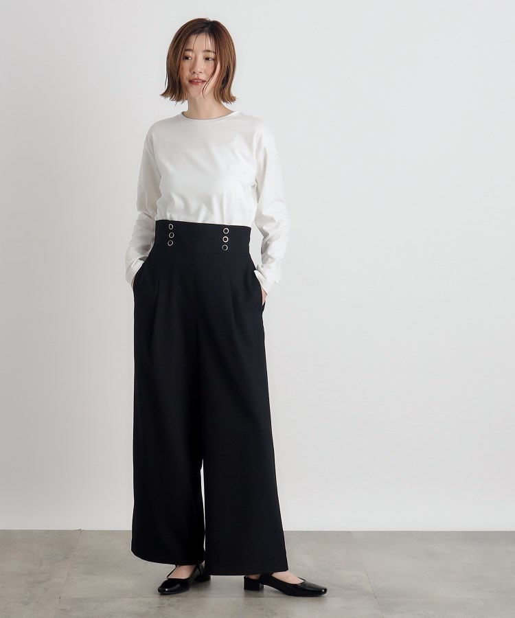 グローブ(grove)の2WAYショルダーストラップワイドパンツ9