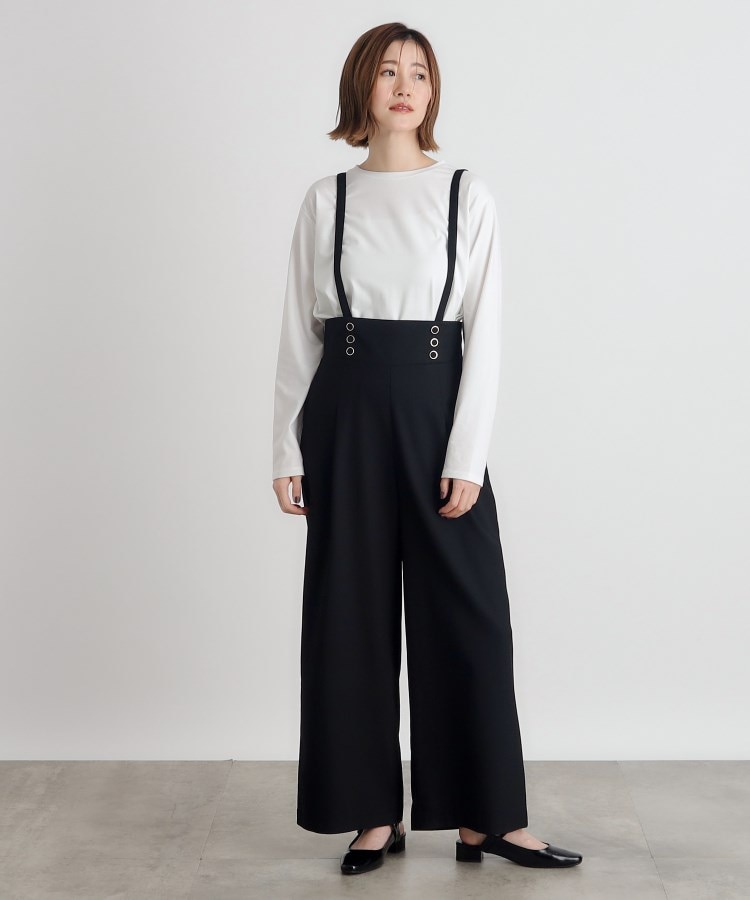 グローブ(grove)の2WAYショルダーストラップワイドパンツ10