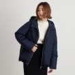 グローブ(grove)の撥水・ステッチレスミドルダウン ネイビー(094)