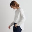 グローブ(grove)の裾テール長袖Tシャツ オフホワイト(003)