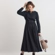 グローブ(grove)のカットジャカードワンピース チャコールグレー(213)