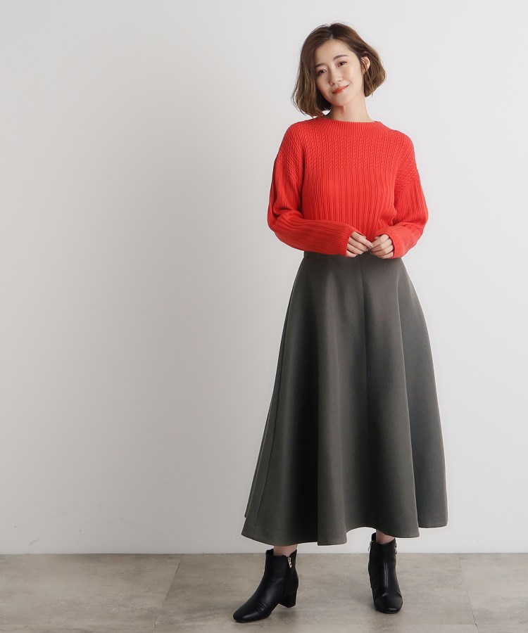 グローブ(grove)のジャージメルトンフレアスカート7