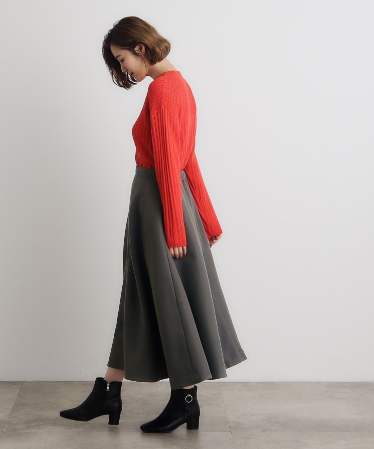 グローブ(grove)のジャージメルトンフレアスカート8