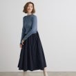 グローブ(grove)の配色リブニットドッキングワンピース ブルー(091)