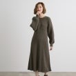 グローブ(grove)の透かし柄アレンジニットワンピース スミクロ(018)