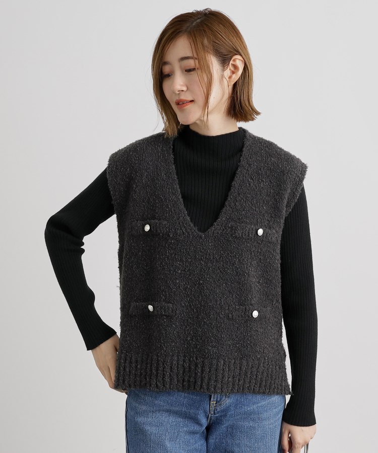 グローブ(grove)のブークレベスト×リブニットワンピースセット5