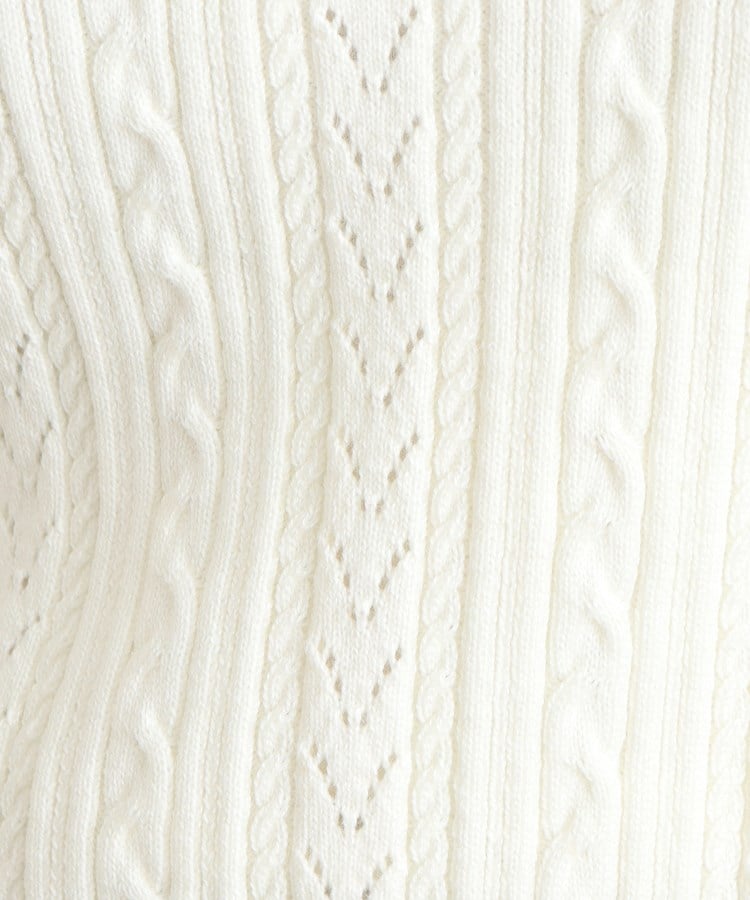 グローブ(grove)の柄編み袖口釦プルオーバー12